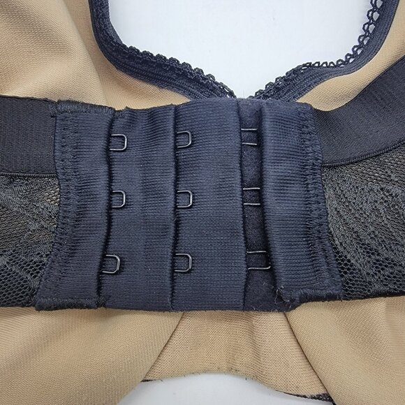 LILYETTE Bra Womans 42DD Light Black Lined Underwire‎ Style 0412 Floral Lace - Picture 4 of 5